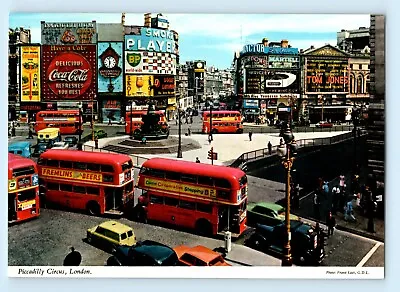 Coca Cola Tom Jones BP Guinness Time Clock Piccadilly Circus London Postcard C1 • $12.03
