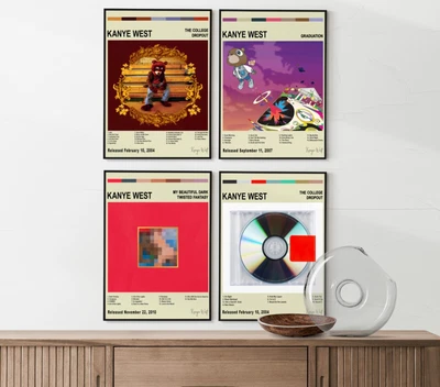 £79.99 • Buy Kanye West Album Cover Wall Poster | Vintage Poster | Polaroid Style