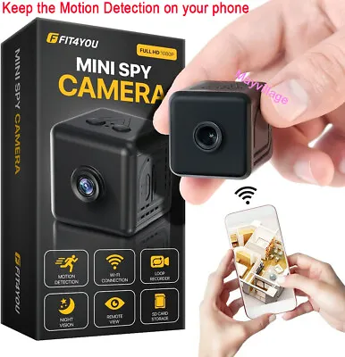 Mini APP WiFi Camera 1080P HD 4K Motion Detection Home Security Audio Video Cam • $20.99