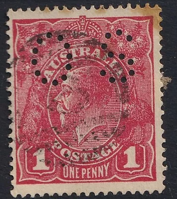 $10.68 • Buy AUSTRALIA KGV 1d PERF OS SINGLE WM BARRED NUMERAL 6 PORT FAIRLY POSTMARK VIC