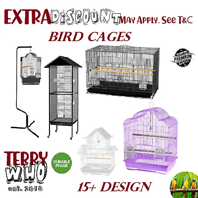 AU Bird Cage Pet Cages Aviary Large Carrier Travel Canary Cockatoo Parrot XL • $29.95
