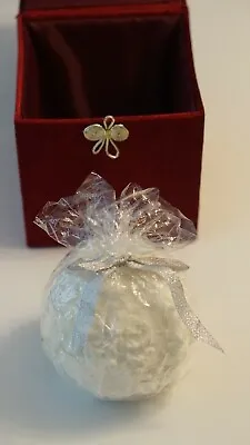 Vintage JC Penney Snowball Candle Inside Velvet Box • $21