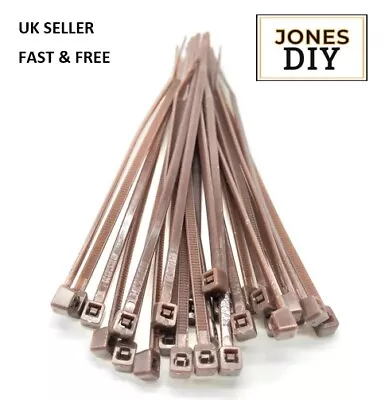 Brown Cable Ties Premium Coloured Zip Tie Wraps Strong Long Colours Tye Ties' • £2.59