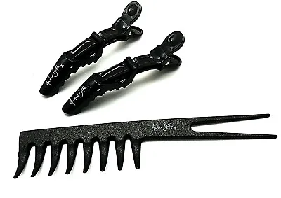 Andrew Barton Comb Professional Curved Wide Tooth & 2x Hair Sectioning Clips • £3.99