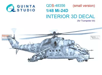 QTSQDS48356 1:48 Quinta Studio Interior 3D Decal - Mi-24D Hind (TRP Kit) Small • $23.14