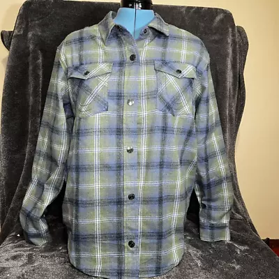 New True Religion HS Brushed Flannel Plaid Button Down Women Sz Large • $50