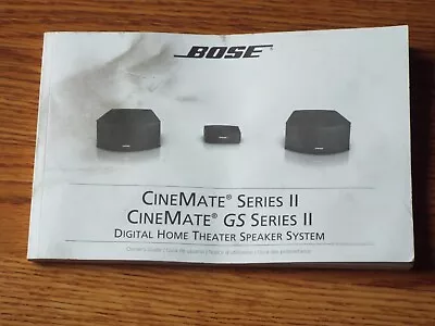 Manual For Bose CineMate Series II CineMate GS Series II  - Original • $4.90