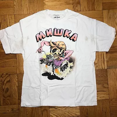 Mishka Nyc Mnwka Ash Davies Tattoo White T-shirt  Sz Xl 2014 Rare Guc • $47