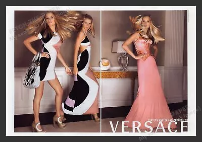 Versace 2000s Print Advertisement (2 Pages) 2007 Legs Models Fashion Dresses • $10.99