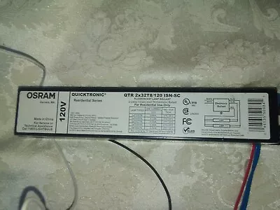 OSRAM QUICKTRONIC Ballast QTR 2x32T8/120 ISN-SC • $10.69