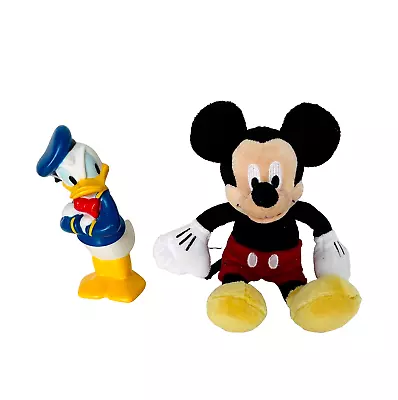 Vintage Stuffed Mickey Mouse & Plastic/rubber Donald Duck (0-18MOS) Figurines • $6