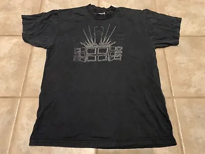 VINTAGE At All Cost Band Shirt Large Black Austin Metalcore Screamo Hxc Sxe RARE • $79.95