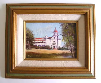 Vintage Louise Oien Old Mission San Luis Rey Signed Oil Painting • $39.98