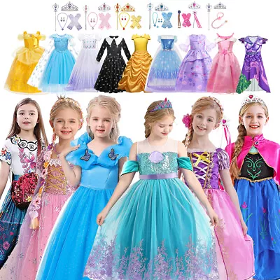 £5.99 • Buy Girls Princess Fancy Dress Up Kids Cosplay Costume Party Outfit Birthday Gift UK
