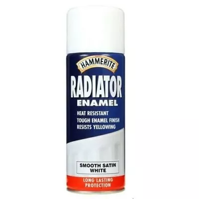 Hammerite Radiator Spray Satin White 400ml X 2 Cans • £18.50