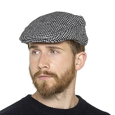 IUEG Mens Cotton Linen Woollen Fabric Flat Cap Hat Lined Sun Peak Washable Tarta • £7.25