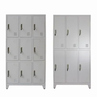 £229.99 • Buy 180cm Tall Metal Storage Cupboard 6/9 Doors Cabinet Gym Staff School Locker