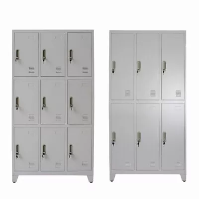 £229.99 • Buy 180cm Tall Metal Storage Cupboard 6/9 Doors Cabinet Gym Staff School Locker
