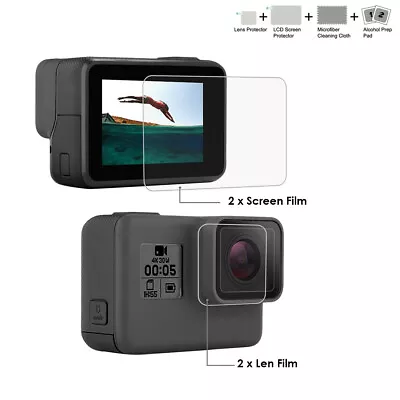 2PCS Lens Protector + Screen Tempered Glass Film For GoPro HERO 7 6 5 Black • $14.48