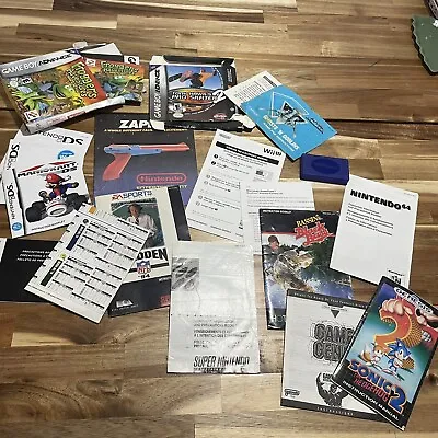 Wholesale Lot As Is Nintendo Manual Box Paper Lot NES Gameboy Ds  • $21