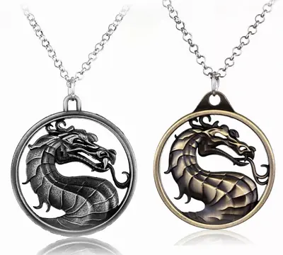 B4-13 Unisex Stainless Steel Pendant Dragon Necklace Men Mortal Kombat Empire • $9.99