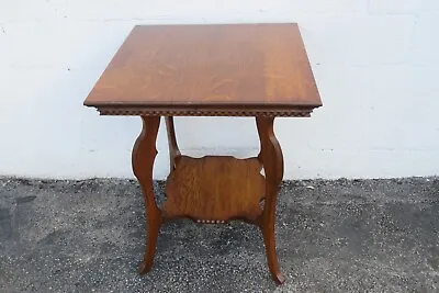 Late 1800s Victorian Oak Carved Side End Table 4675 • $403.75