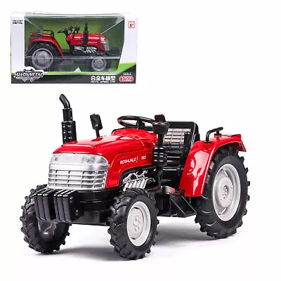 1/32 Farm Tractor Trailer Model Diecast Toy Cars Toys For Kids Boys Gift Red • $20.72