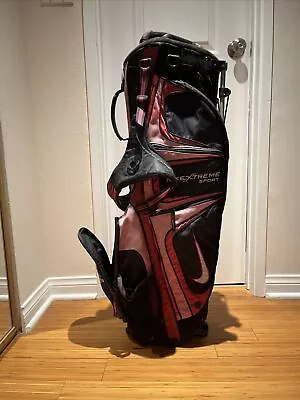 Nike Xtreme Sport Golf Carry Bag Faded Red Black Pro Player 8-way 5-Pockets • $54.99