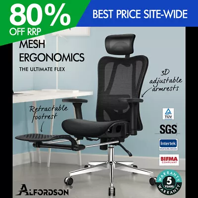 ALFORDSON Office Chair Ergonomic Mesh Seat Executive Work Computer Gaming • $199.95