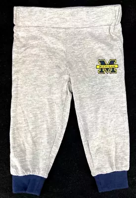 NEW Michigan Wolverines Colosseum Heathered Grey Jogger Pants Infant 6-12 MO • $21.24