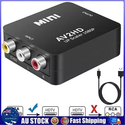 RCA AV To HDMI Converter Adapter Composite AV2HDMI Converter 1080P HDTV/DVD HOT • $10.69