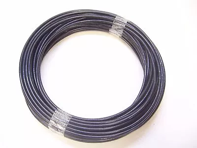 BLACK Vinyl Coated STAINLESS STEEL Cable 1/8 - 3/16 7x19: 10 To 100 Ft Coil • $33.50