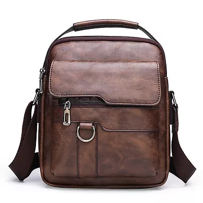 Men's Retro Diagonal Shoulder Bag Business And Leisure Briefcase • $17.50