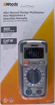 Woods DMMW1 Subcompact Digital Multimeter 500 AC/DC Volts CATlll 300V • $15