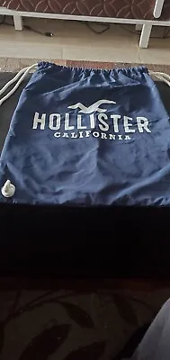 Hollister California Blue Drawstring Bag/ Backpack • £9.50