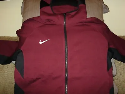 Nike Dri-Fit Showtime CQ0306-669 Full Zip Maroon Black Hoodie Jacket Men's 4XL • $95.99