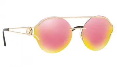 $249.95 • Buy NEW Genuine VERSACE MANIFESTO Pale Gold Rose Mirror Sunglasses VE 2184 12524Z