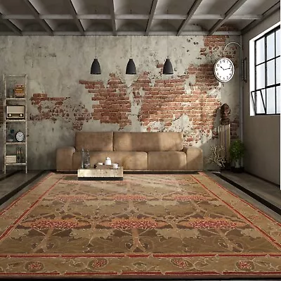 $449.99 • Buy 8' X 10', 9’ X 12’, 10x14' William Morris Handmade Wool Tulips Area Rug Green