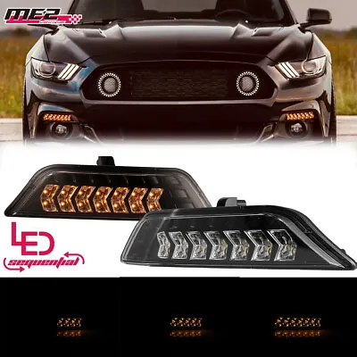 For Ford Mustang 2015-2017 Bumper Parking Lamp LED Sequential Turn Signal Lights • $149.99