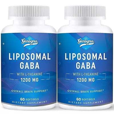 Genogna Liposomal GABA With L-Theanine 1200mg (60 Ct. X 2) • $56.99