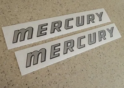 Mercury Vintage Outboard Decal Die-Cut 11  2-PAK FREE SHIP + FREE Fish Decal! • $15