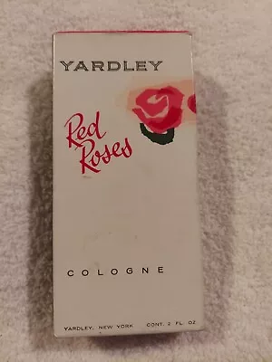 Vintage Yardley RED ROSES Cologne Splash 2 Oz 1960s NEW Old Stock Perfume • $42