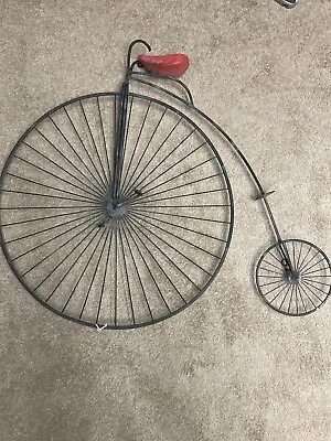 $200 • Buy CURTIS JERE METAL BICYCLE WALL SCULPTURE PENNY FARTHING BIKE VINTAGE 1982 Signed