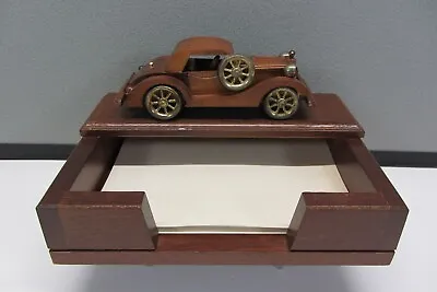 Antique Car Memo Pad Holder Auburn 851 SC 1935. Walnut Finish Shaddy Brand NIB.  • $6