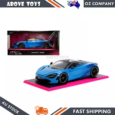 Jada 1:24 Scale Pink Slips McLaren 720S Blue Diecast Vehicle Toy • $59.89