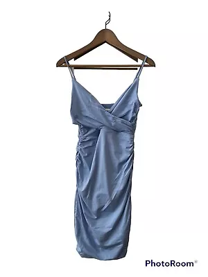 $20.30 • Buy Kookai Blue Bodycon Midi Cocktail Dress Size 2