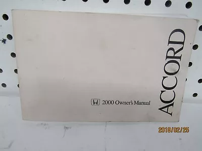 2000 Honda Accord Owners Manual (book Only)  FREE SHIPPING • $22.52