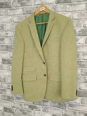 Holland Esquire Blazer Size 40 R Green Moon Tweed Wool Jacket • £79.99