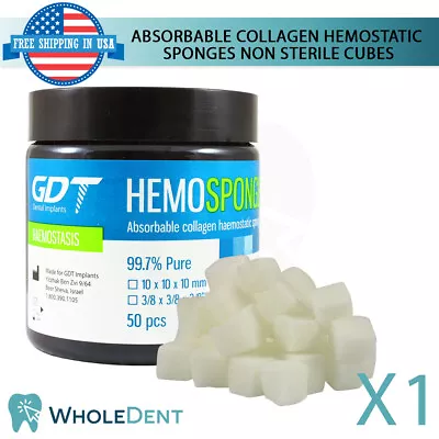$37.90 • Buy Dental Hemosponge Absbable Gelatine Sponge Gelfoam Cubes Non Sterile Sur Gical