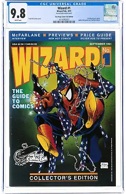 🔥Wizard SDCC Magazine Mcfarlane Spider-man 1991 CGC 9.8 San Diego Comic-Con Edt • $2098